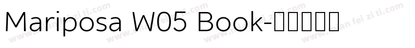 Mariposa W05 Book字体转换
